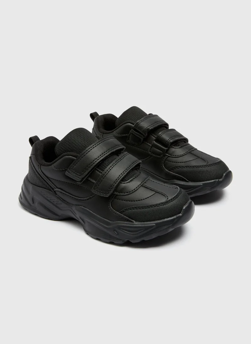 Matalan Boys Black Scuff Resistant Casual School Trainers